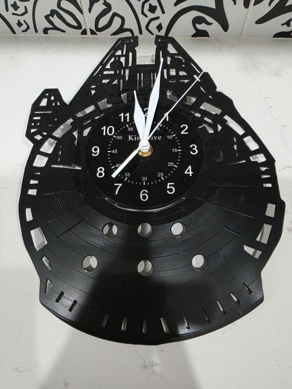 Star Wars Vinyl Record Wall Clock Decor Tested and Works